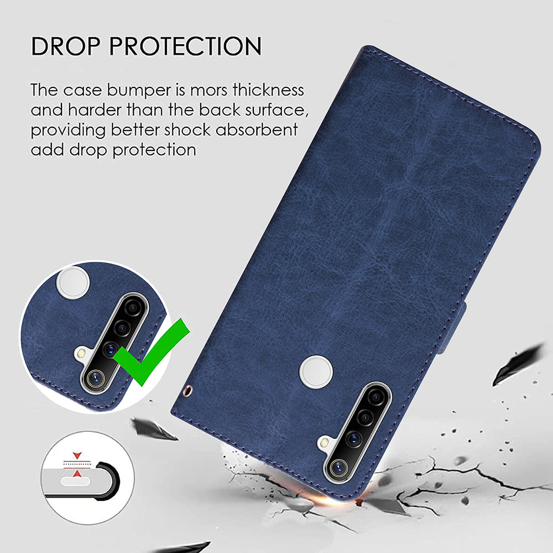 Premium Wallet Flip Cover for Realme Narzo 10