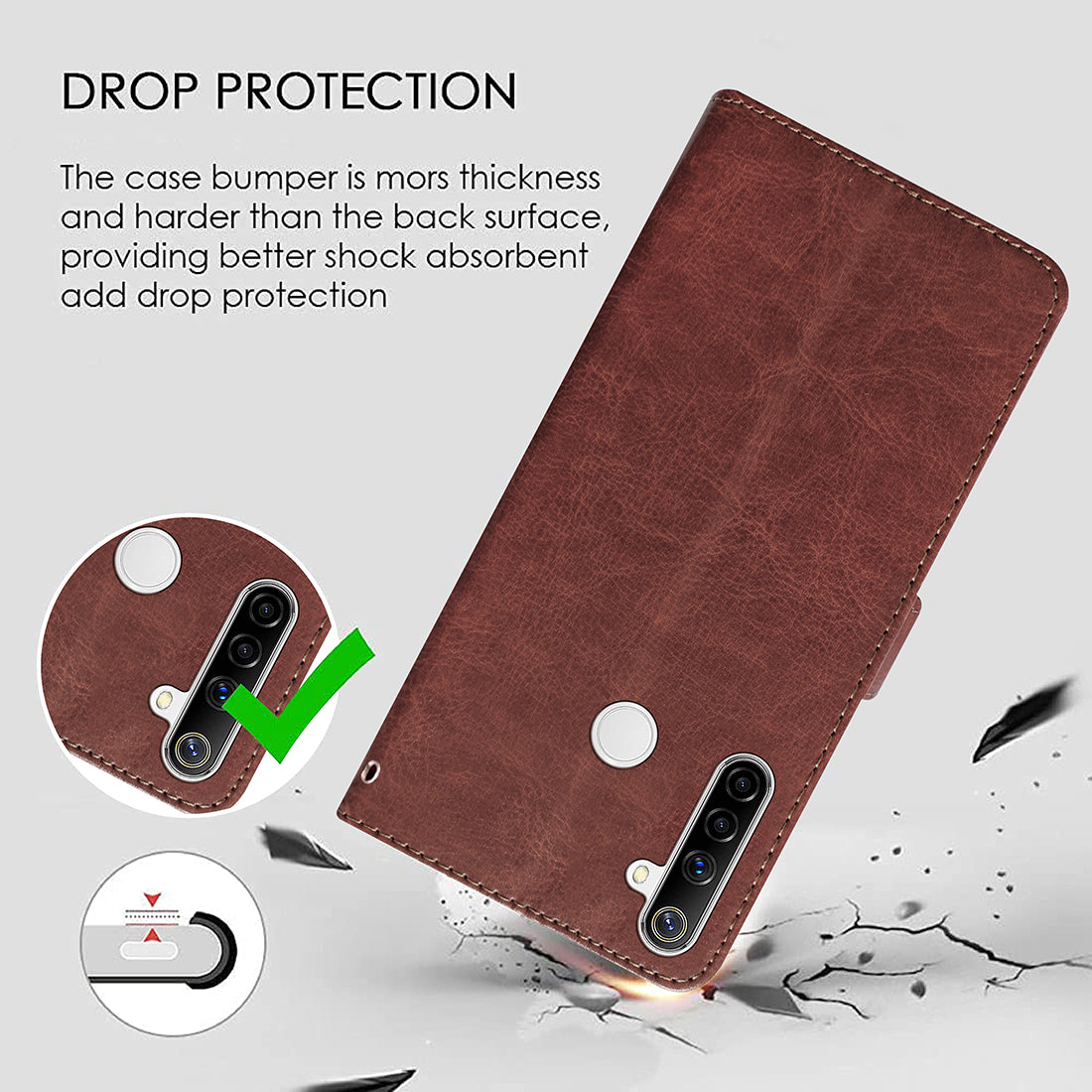 Premium Wallet Flip Cover for Realme Narzo 10