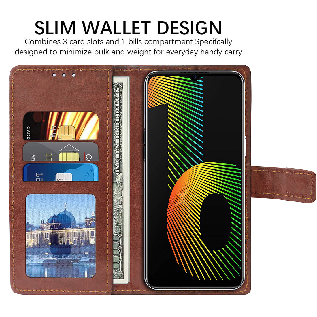 Premium Wallet Flip Cover for Realme Narzo 10