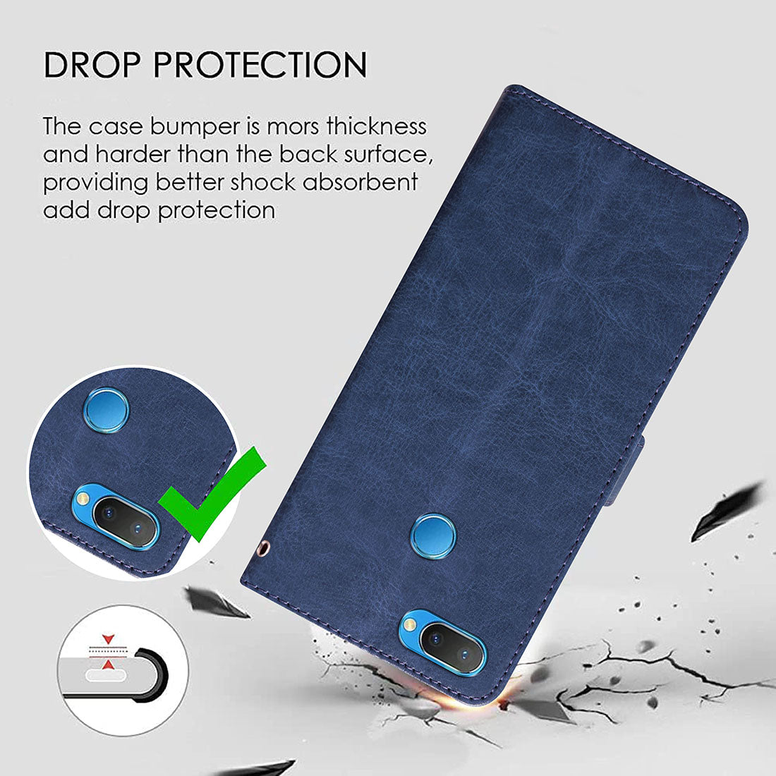 Premium Wallet Flip Cover for Realme U1