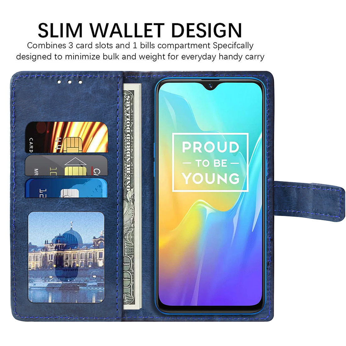 Premium Wallet Flip Cover for Realme U1