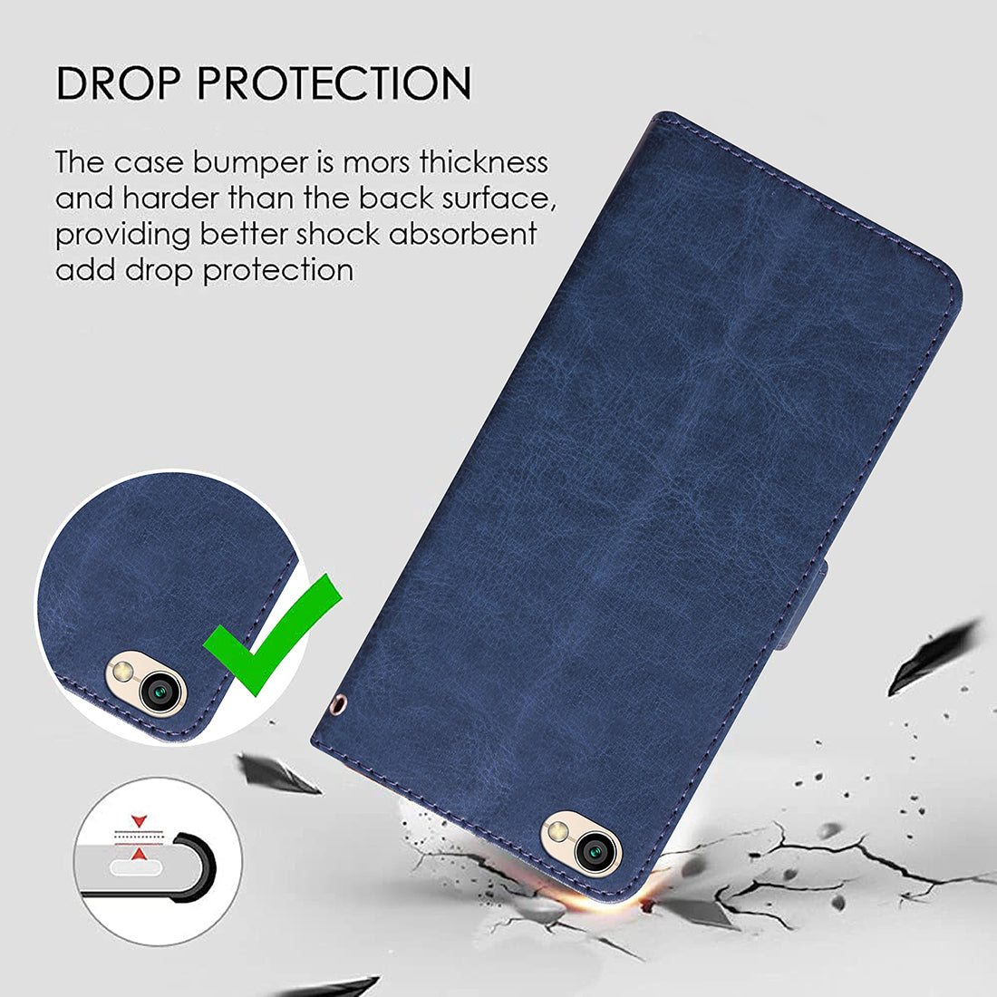 Premium Wallet Flip Cover for Mi Redmi Y1 Lite