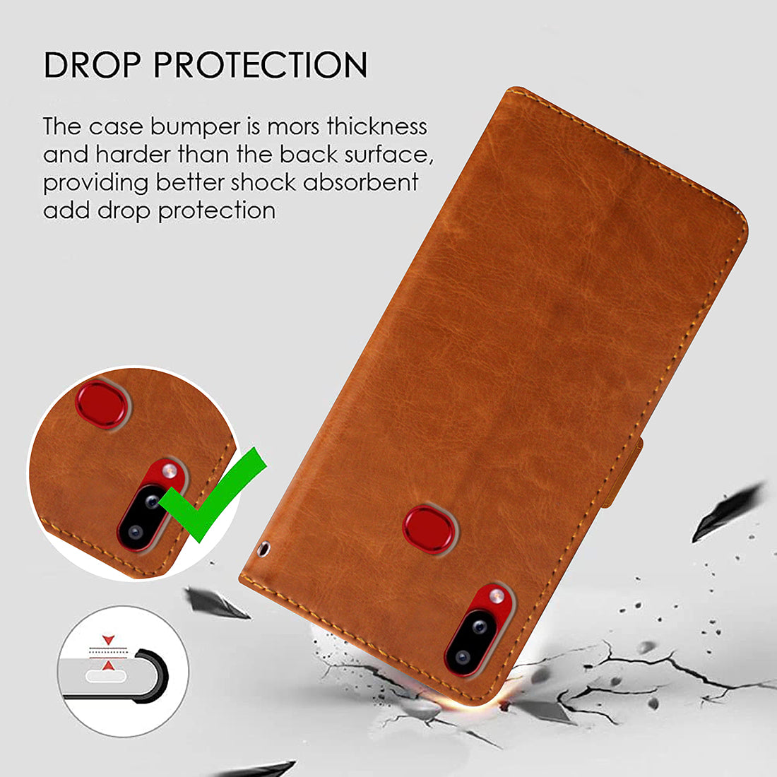 Premium Wallet Flip Cover for Samsung Galaxy A10s / M01s