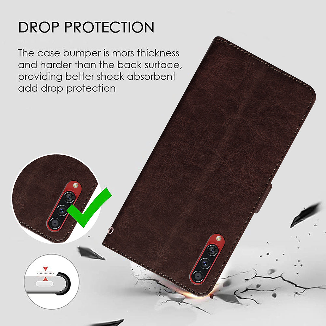 Premium Wallet Flip Cover for Samsung Galaxy A70s