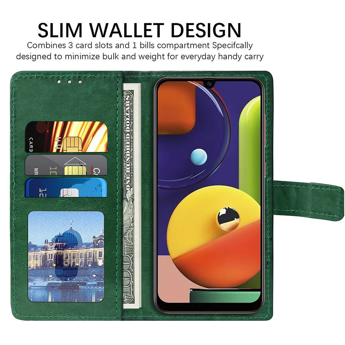 Premium Wallet Flip Cover for Samsung Galaxy A70s