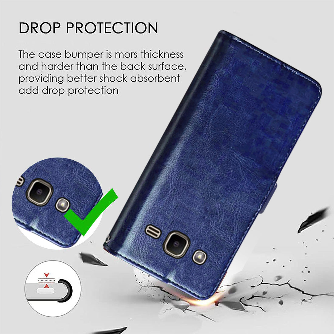 Premium Wallet Flip Cover for Samsung Galaxy J2 (2016) 4G