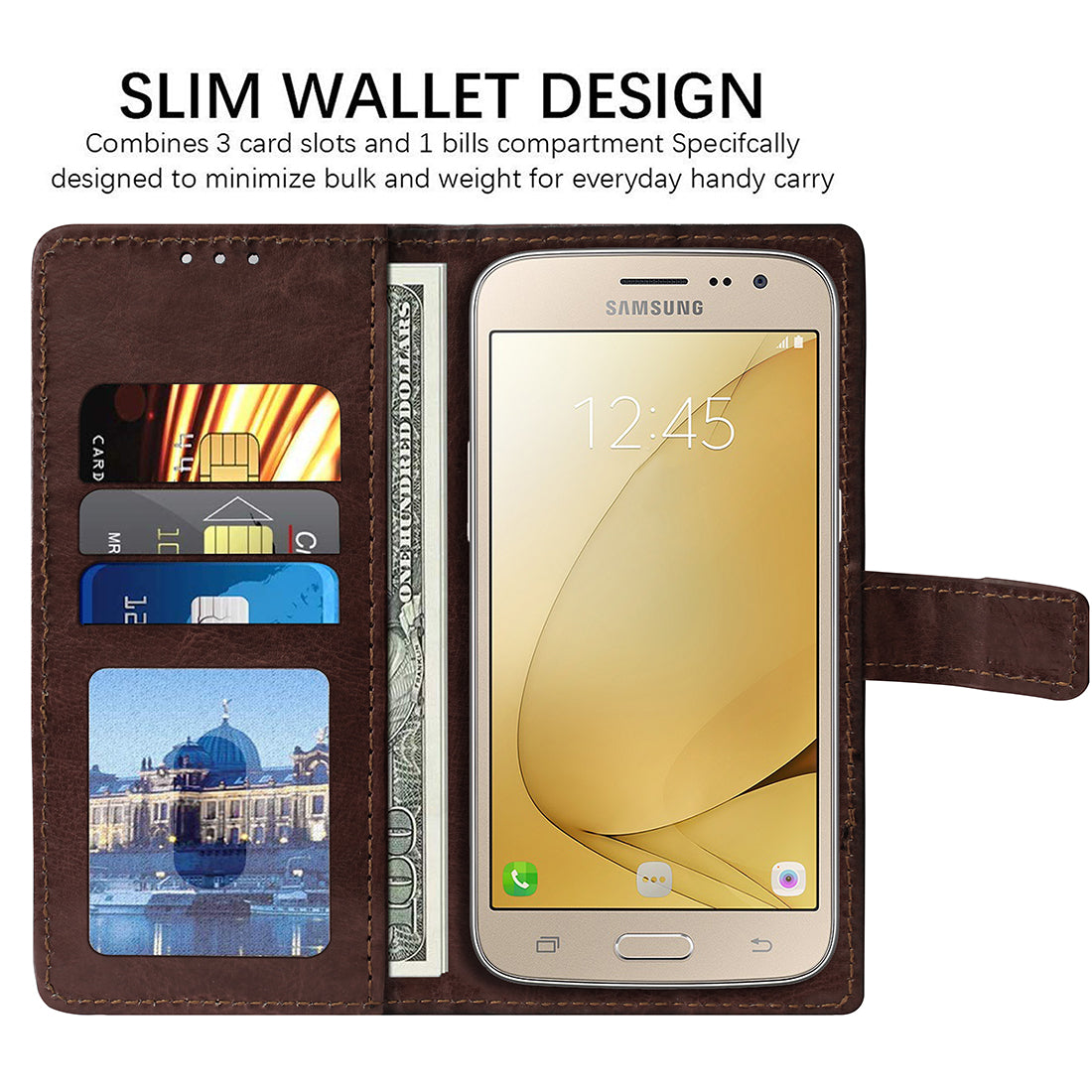 Premium Wallet Flip Cover for Samsung Galaxy J2 (2016)