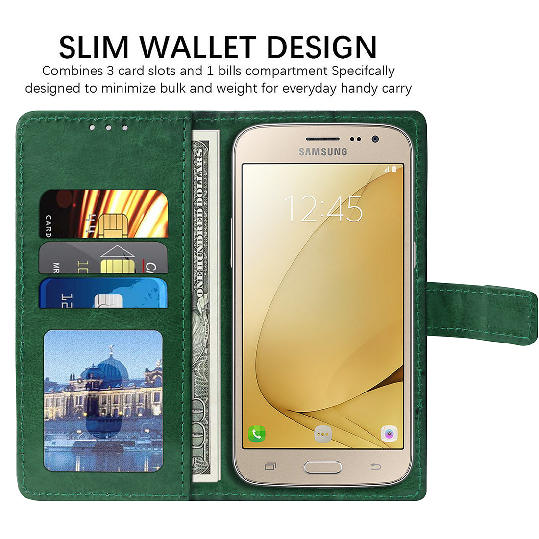 Premium Wallet Flip Cover for Samsung Galaxy J2 (2016)