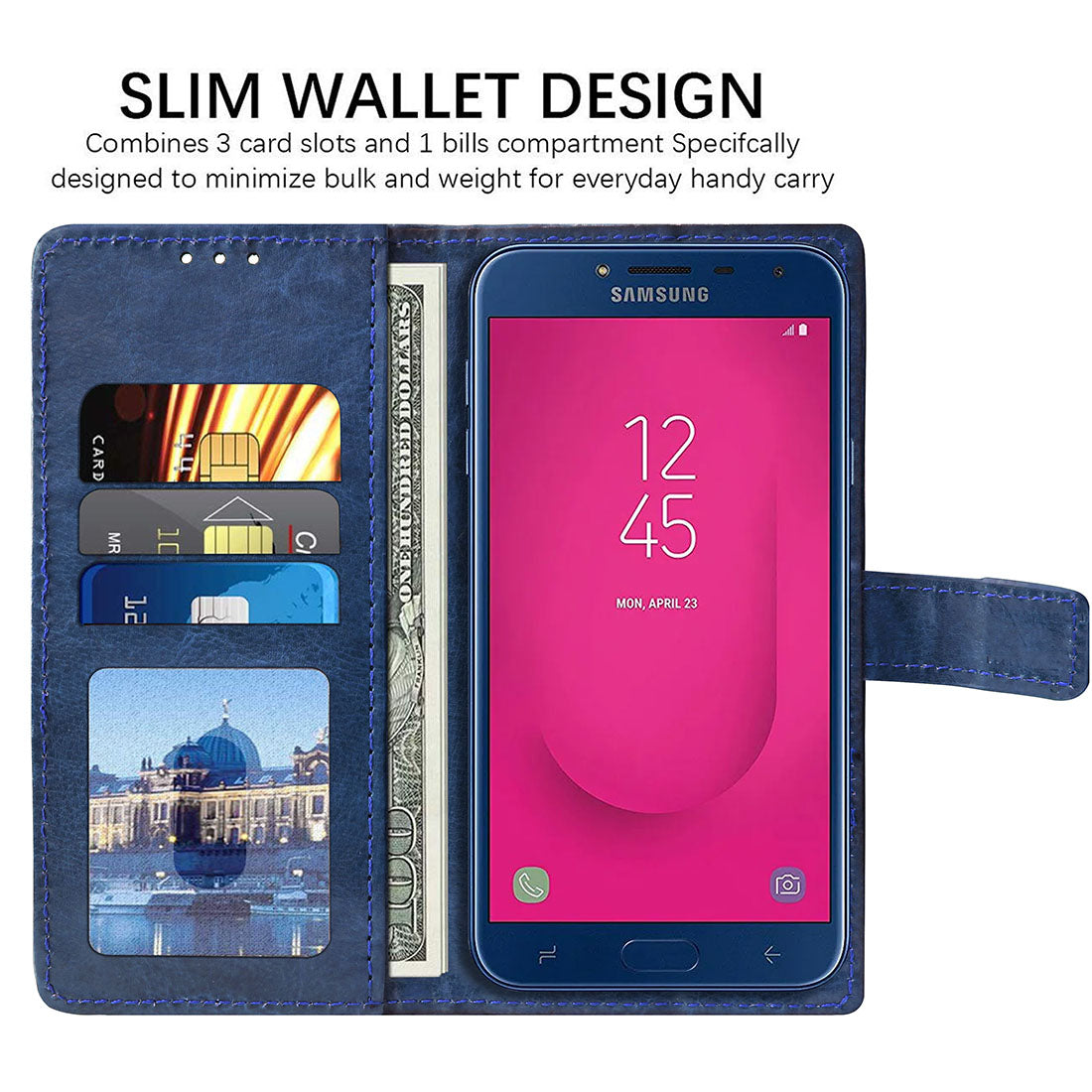 Premium Wallet Flip Cover for Samsung Galaxy J4