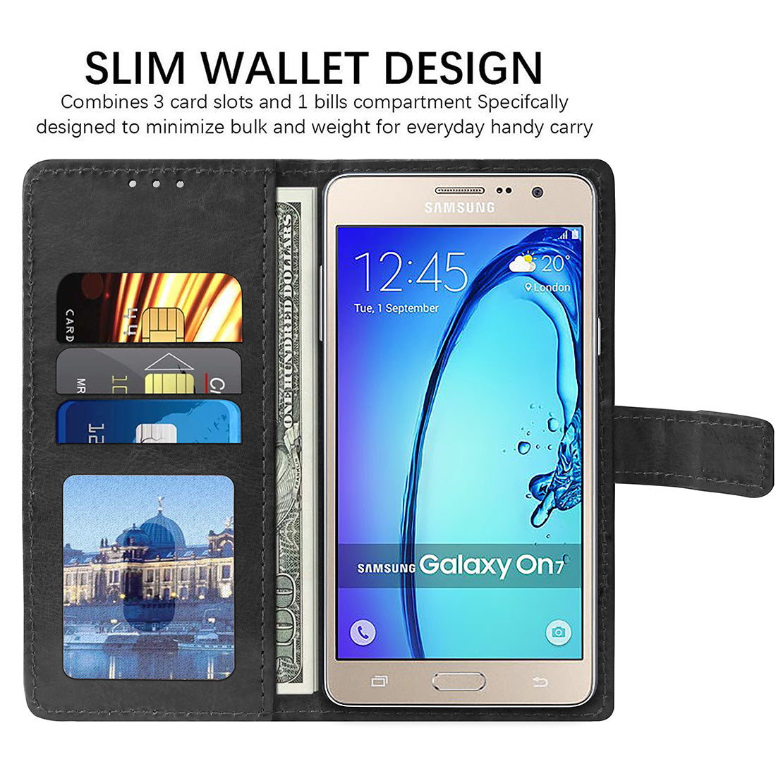 Premium Wallet Flip Cover for Samsung Galaxy On7 4G