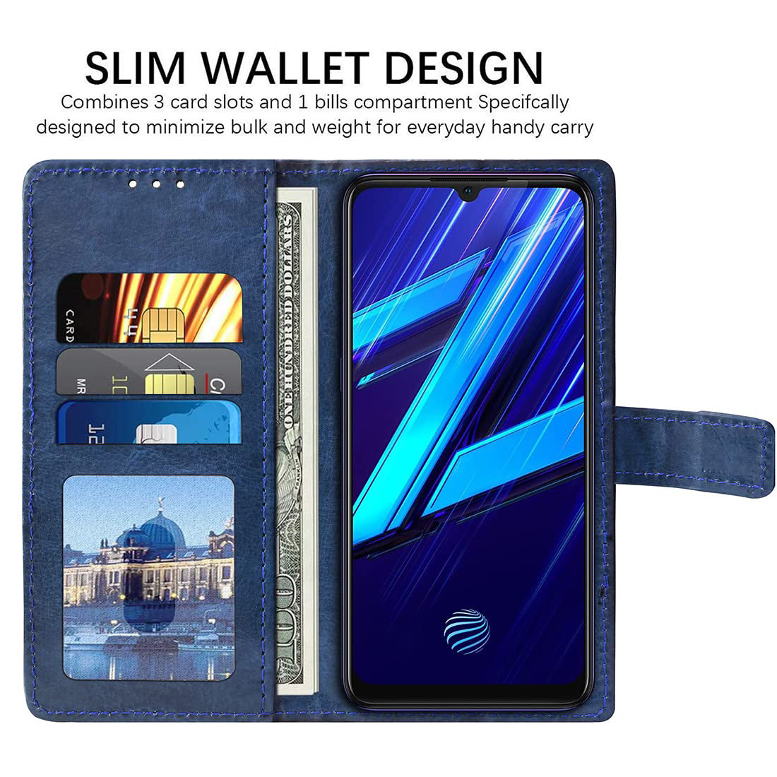 Premium Wallet Flip Cover for Vivo S1
