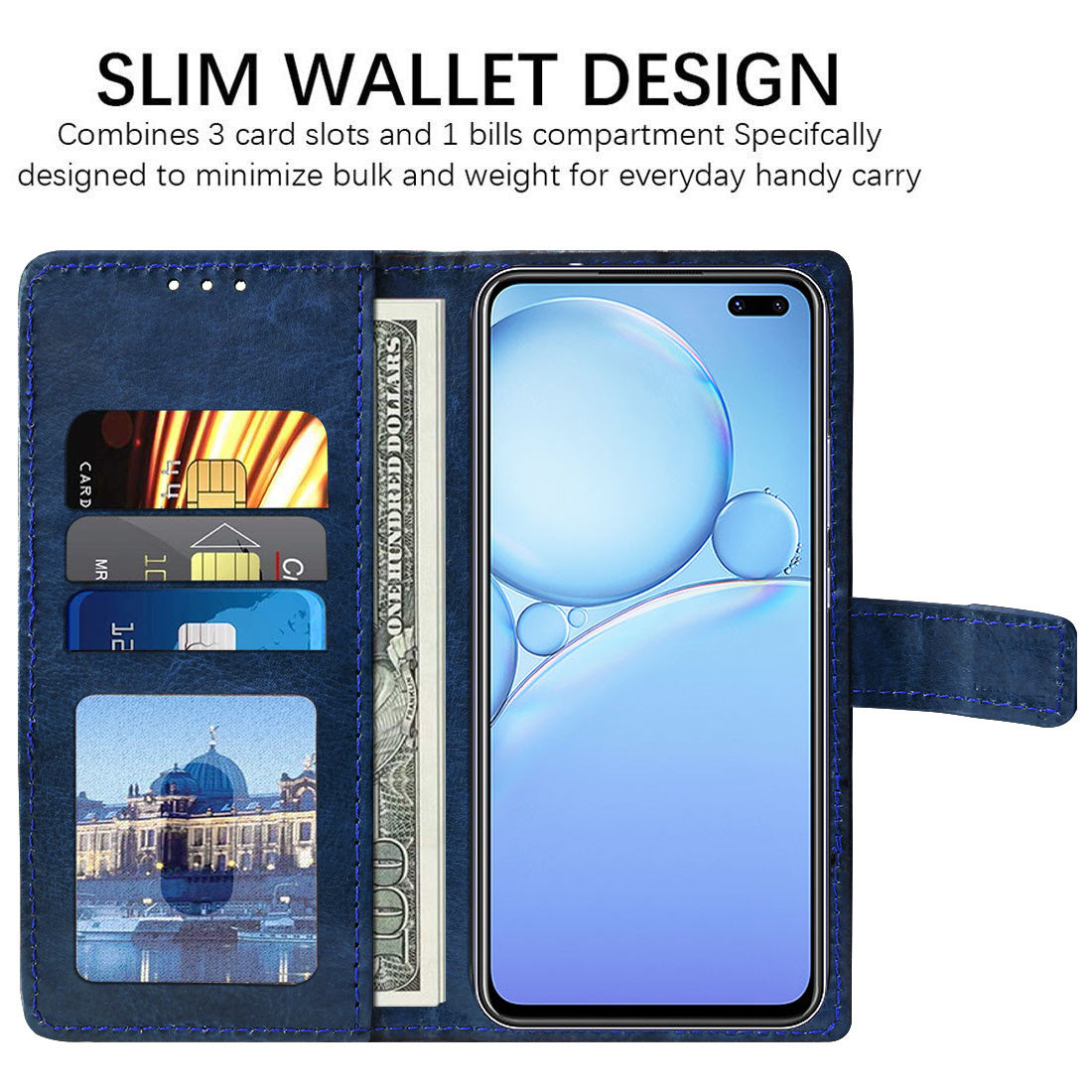 Premium Wallet Flip Cover for Vivo V19