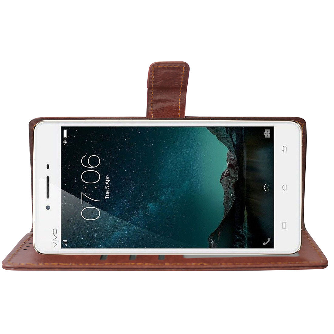 Premium Wallet Flip Cover for Vivo V3 Max