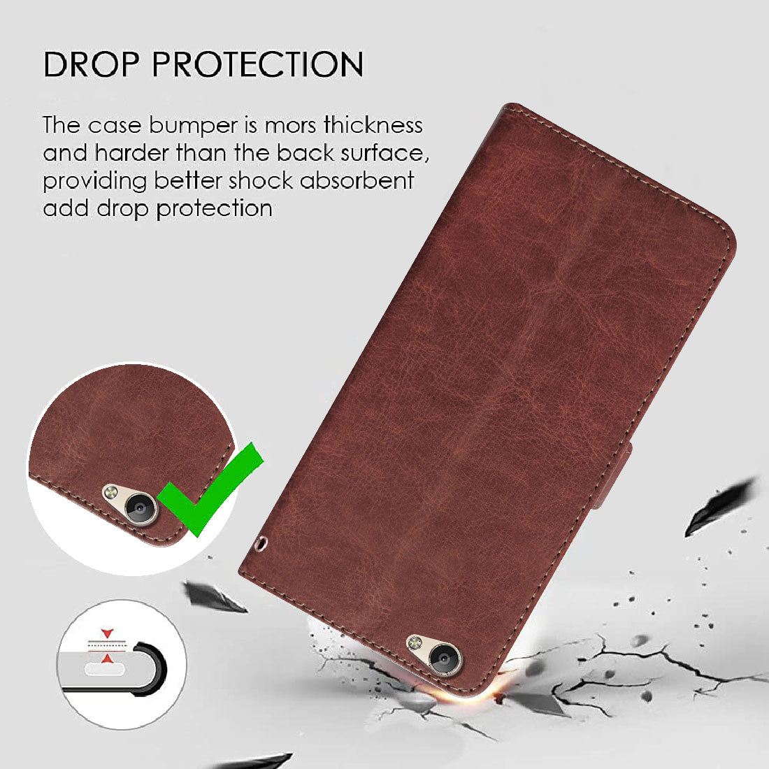 Premium Wallet Flip Cover for Vivo Y66 / Vivo Y67