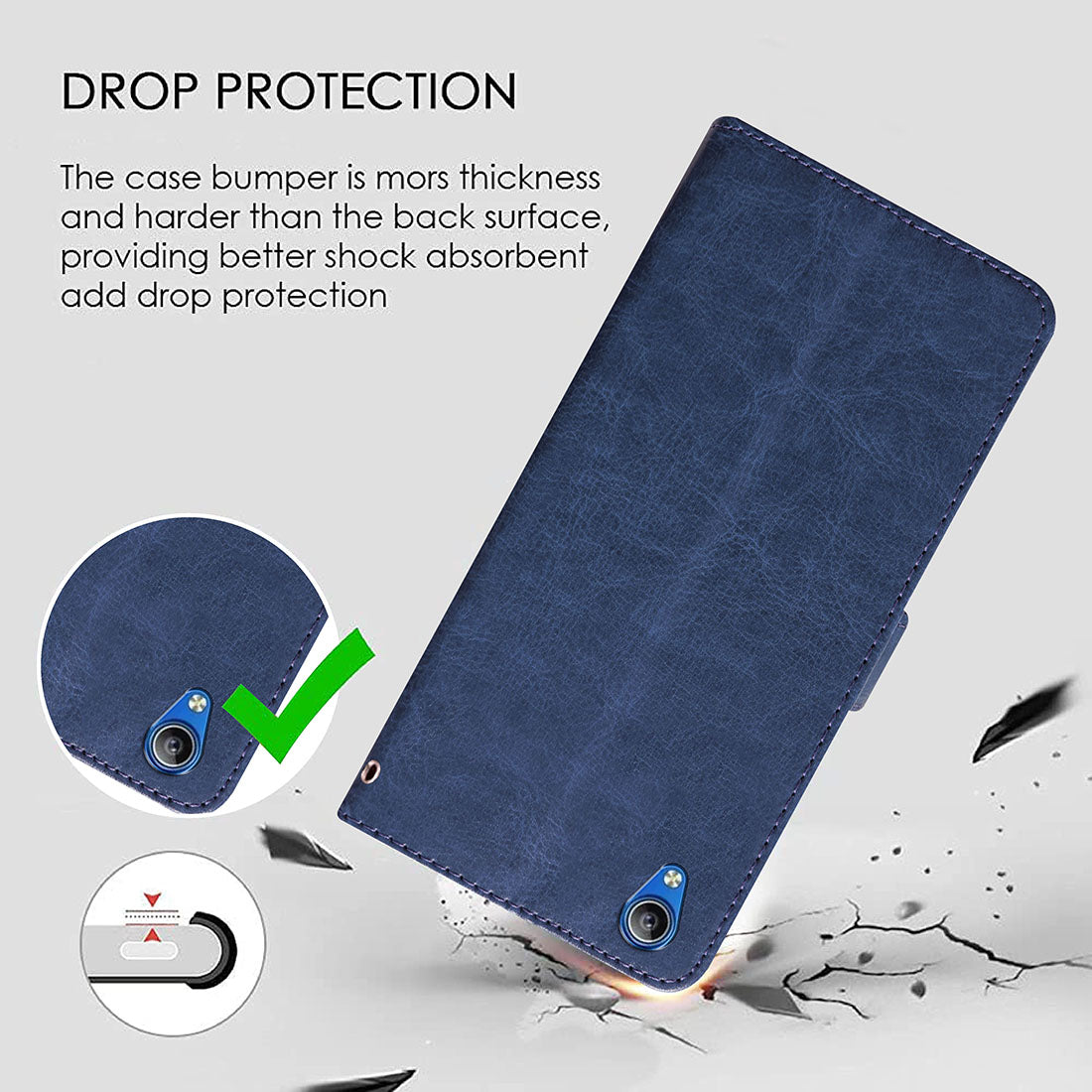Premium Wallet Flip Cover for Vivo Y91i