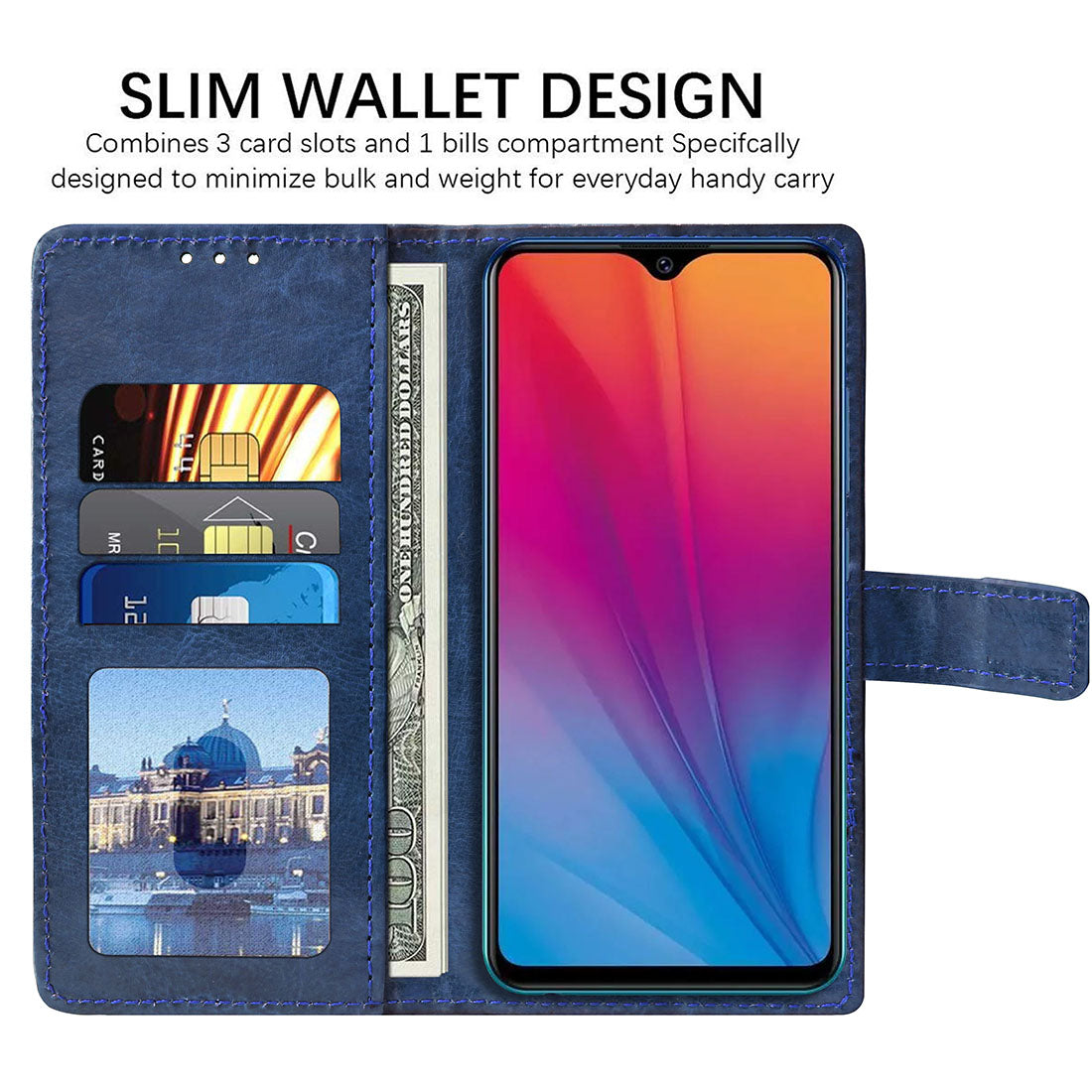 Premium Wallet Flip Cover for Vivo Y91i