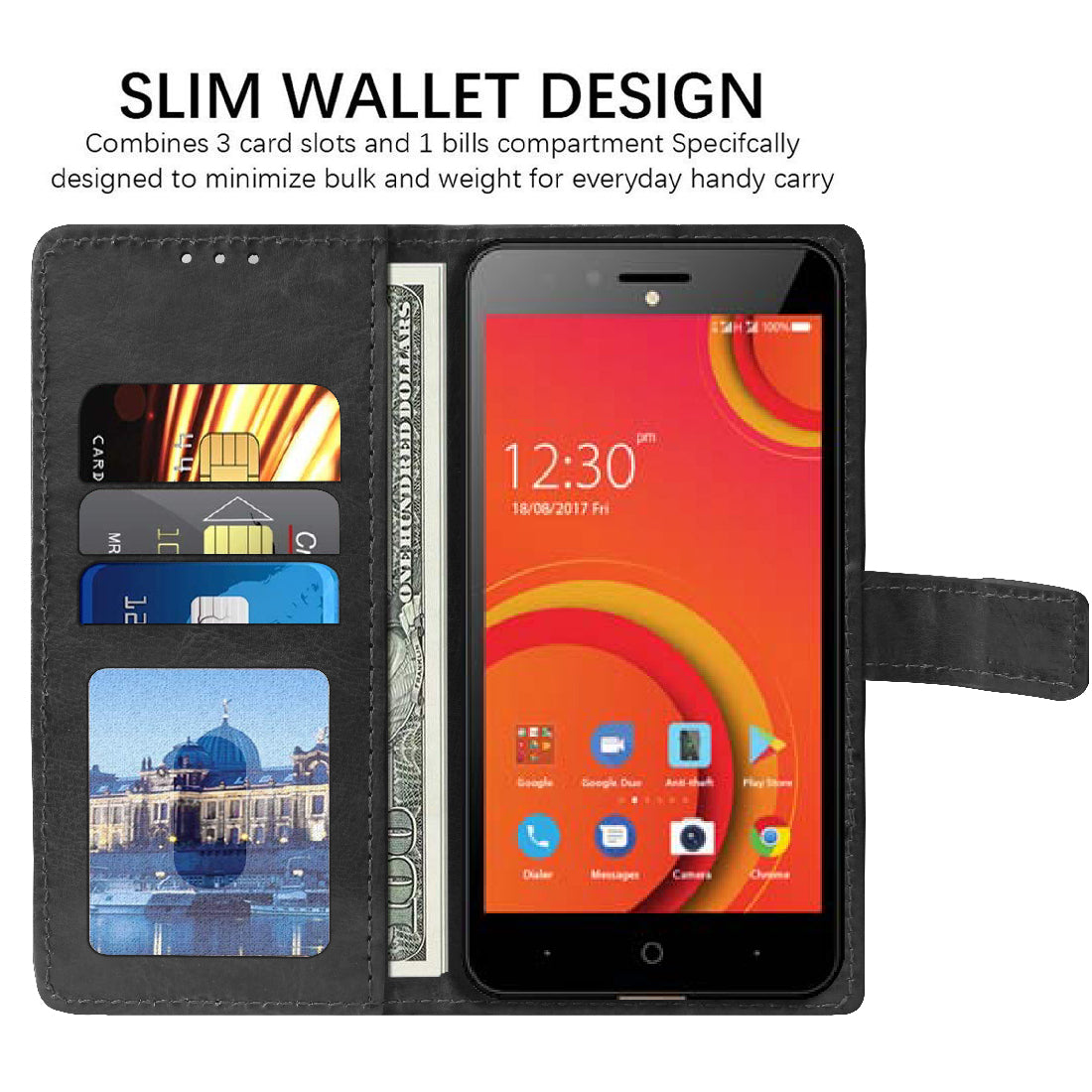 Premium Wallet Flip Cover for Comio C2