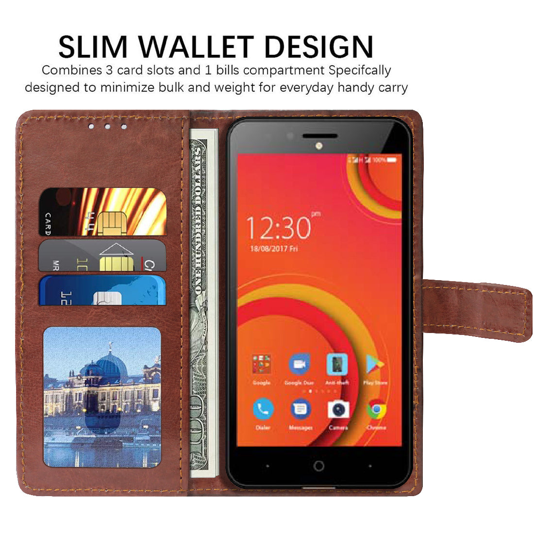 Premium Wallet Flip Cover for Comio C2