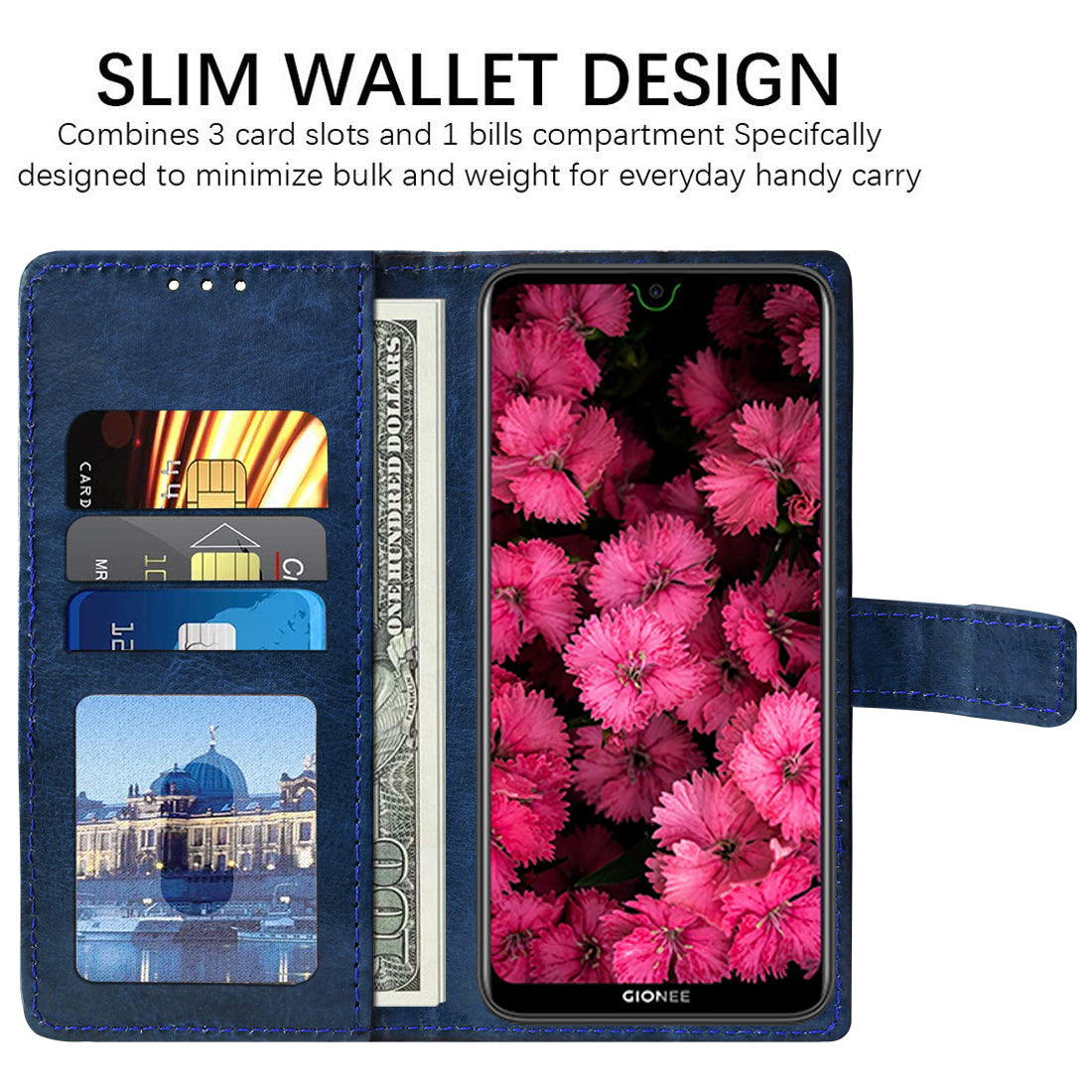 Premium Wallet Flip Cover for Gionee F9 Plus