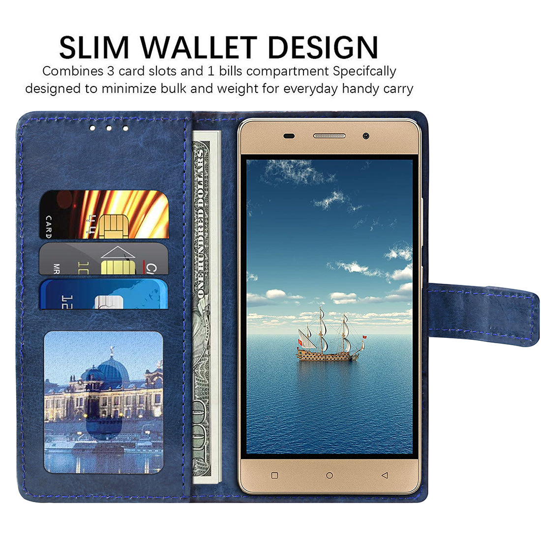 Premium Wallet Flip Cover for Gionee Marathon M5 Lite