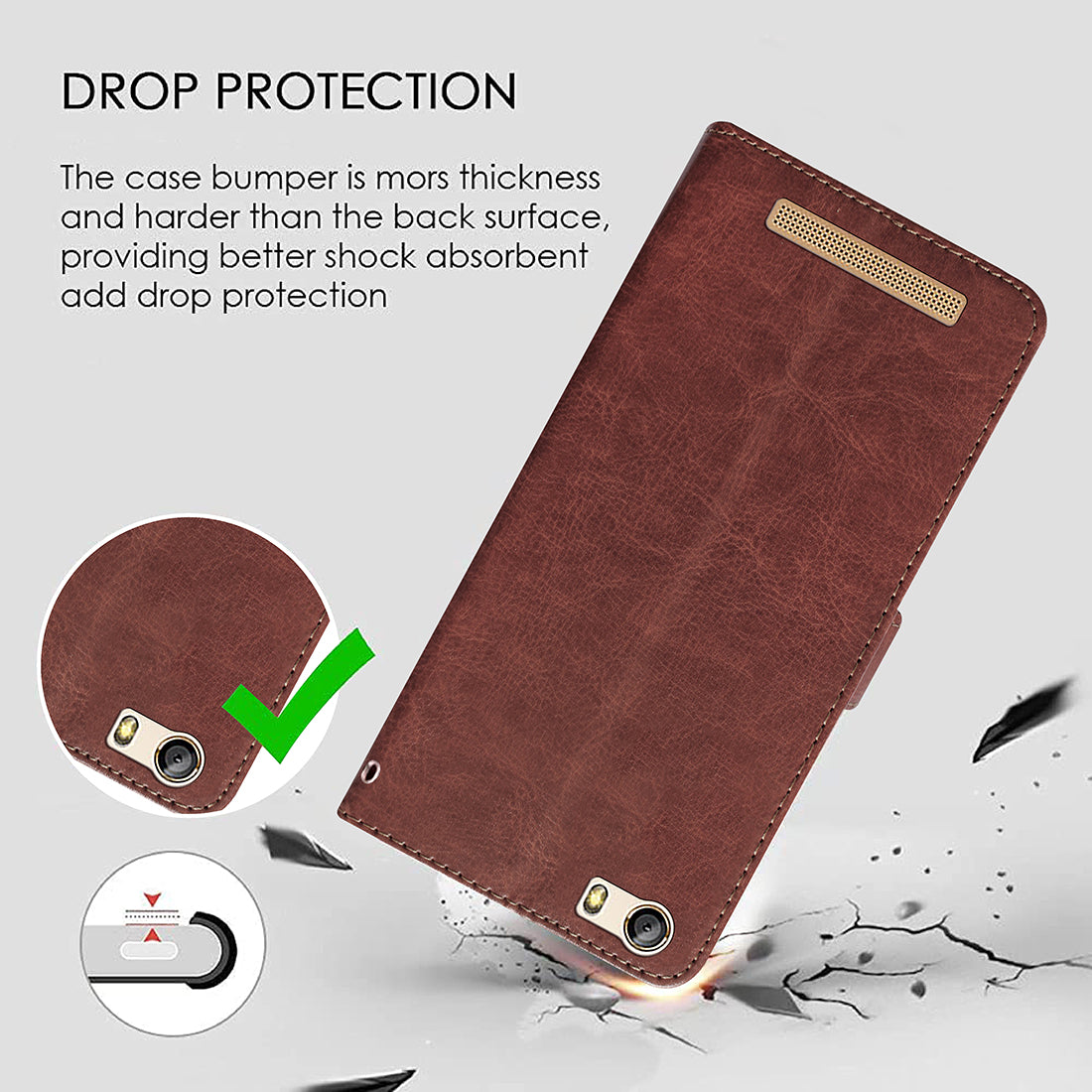 Premium Wallet Flip Cover for Gionee Marathon M5 Lite