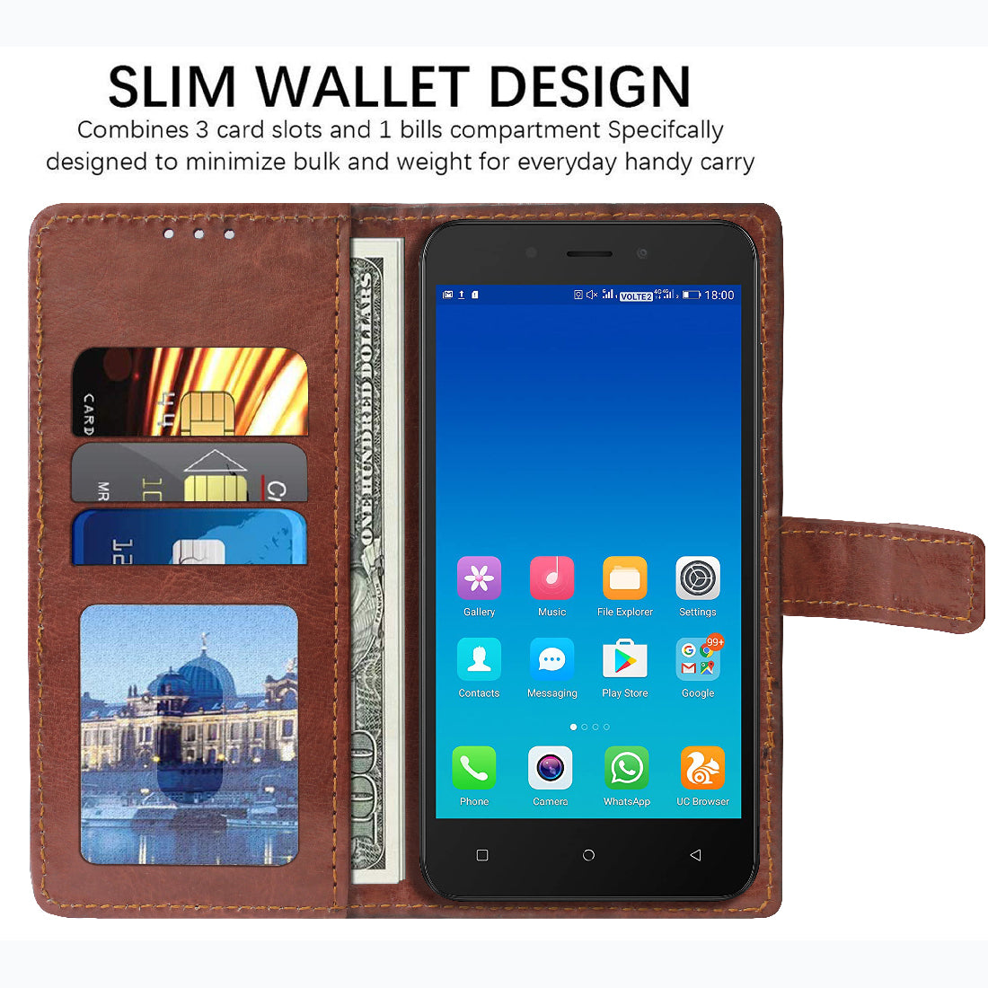 Premium Wallet Flip Cover for Gionee X1