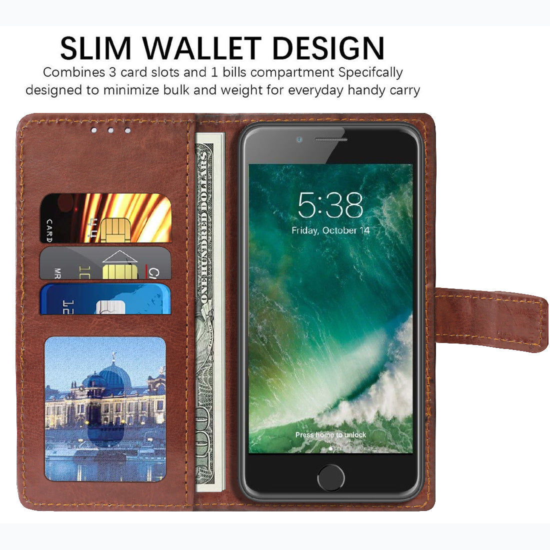 Premium Wallet Flip Cover for I Kall K1