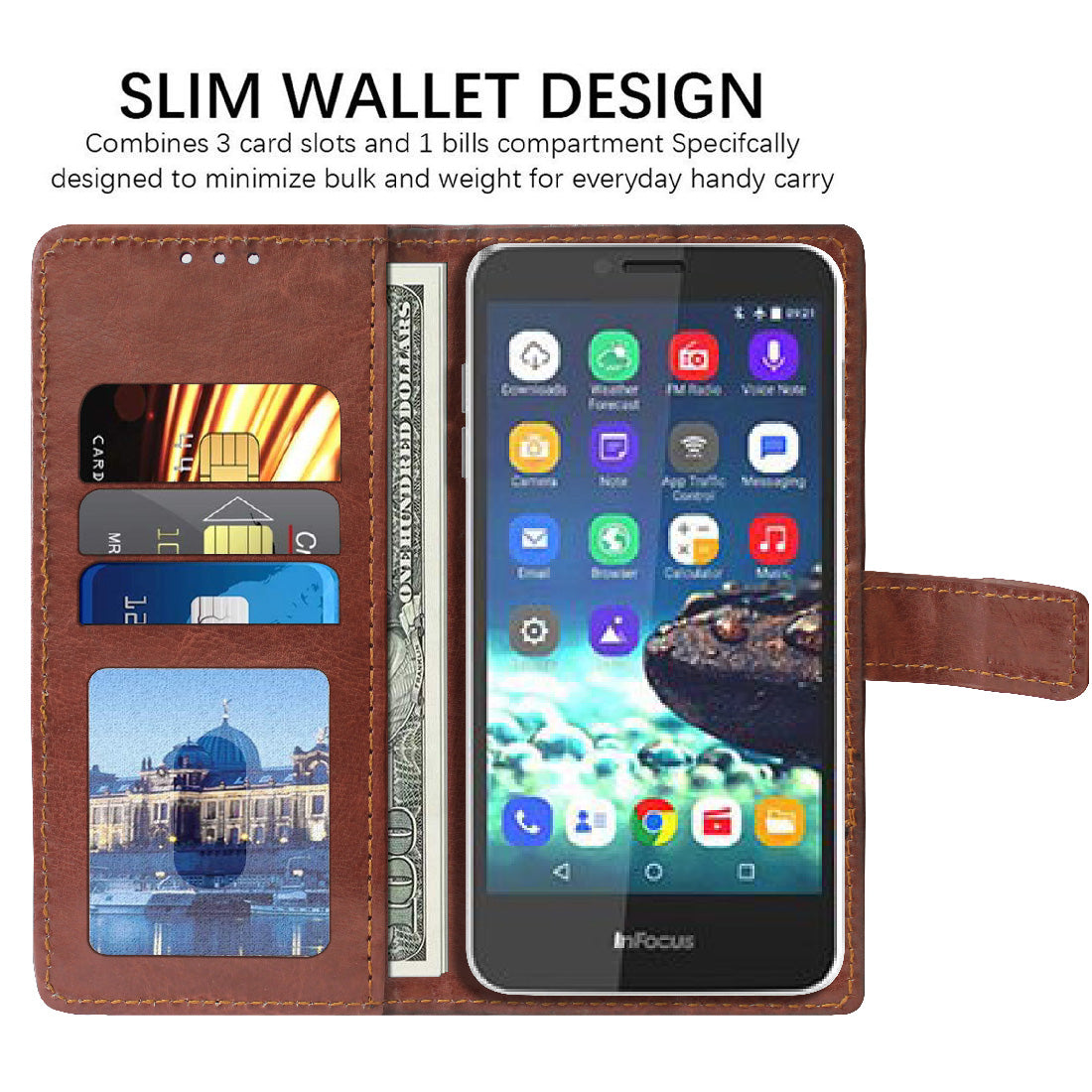 Premium Wallet Flip Cover for InFocus M370i