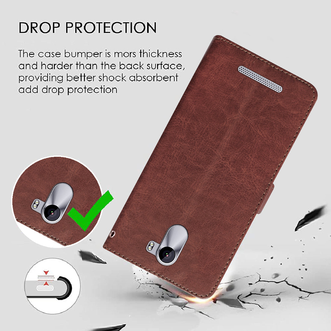 Premium Wallet Flip Cover for Karbonn Aura Power 4G Plus