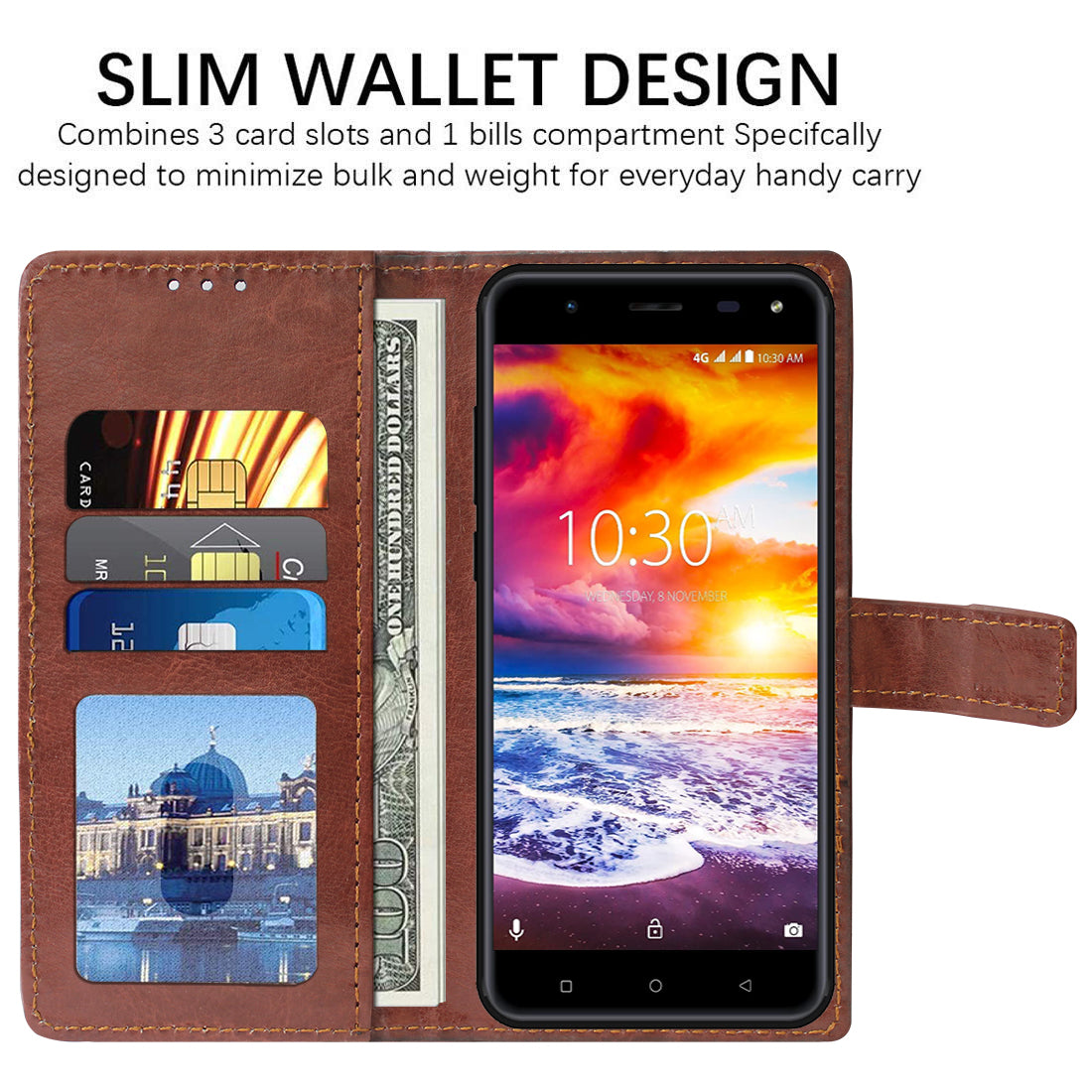 Premium Wallet Flip Cover for Karbonn Titanium Jumbo 2
