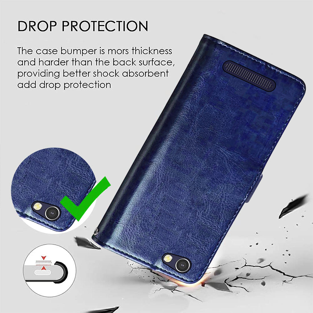 Premium Wallet Flip Cover for Lava A72 4G