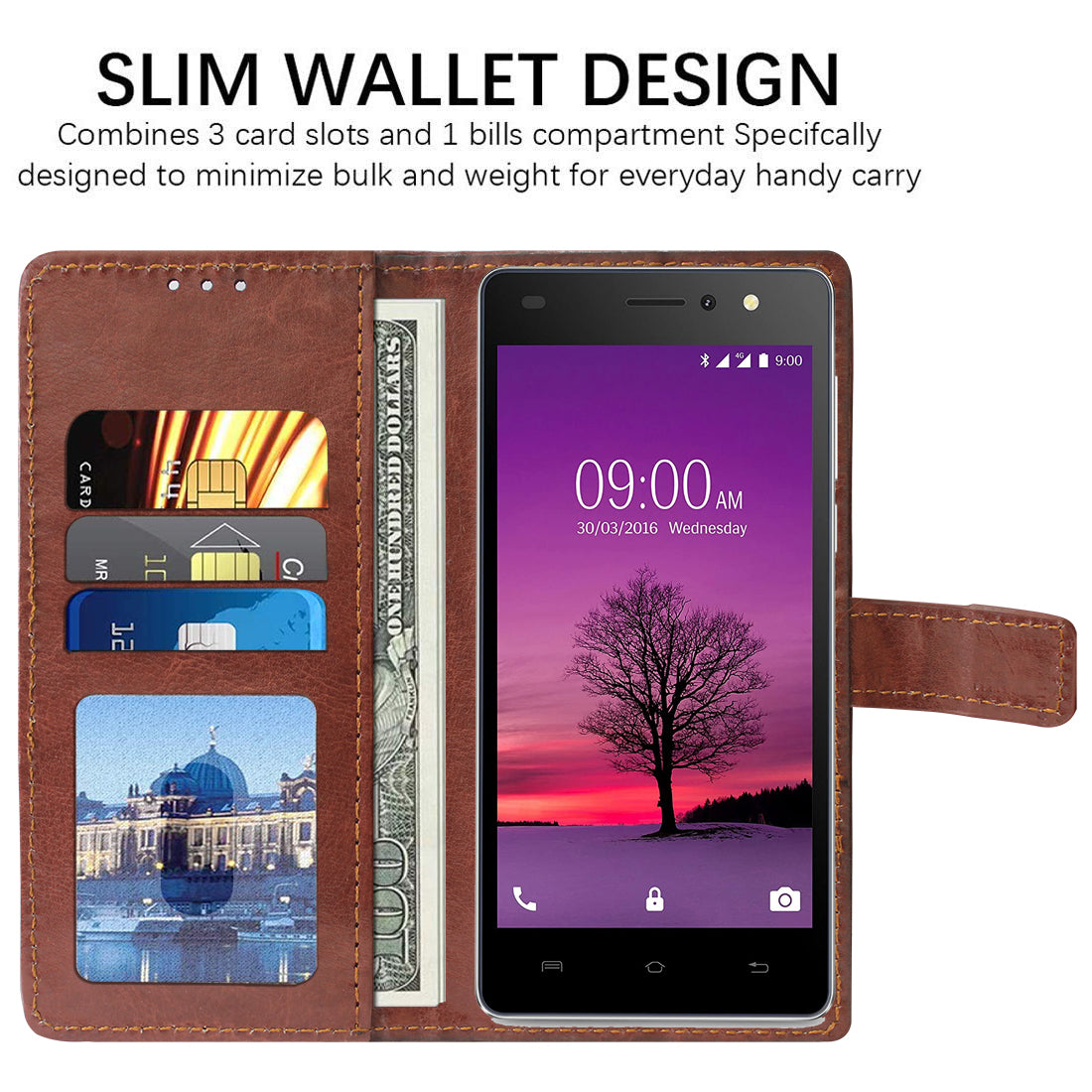 Premium Wallet Flip Cover for Lava A72 4G