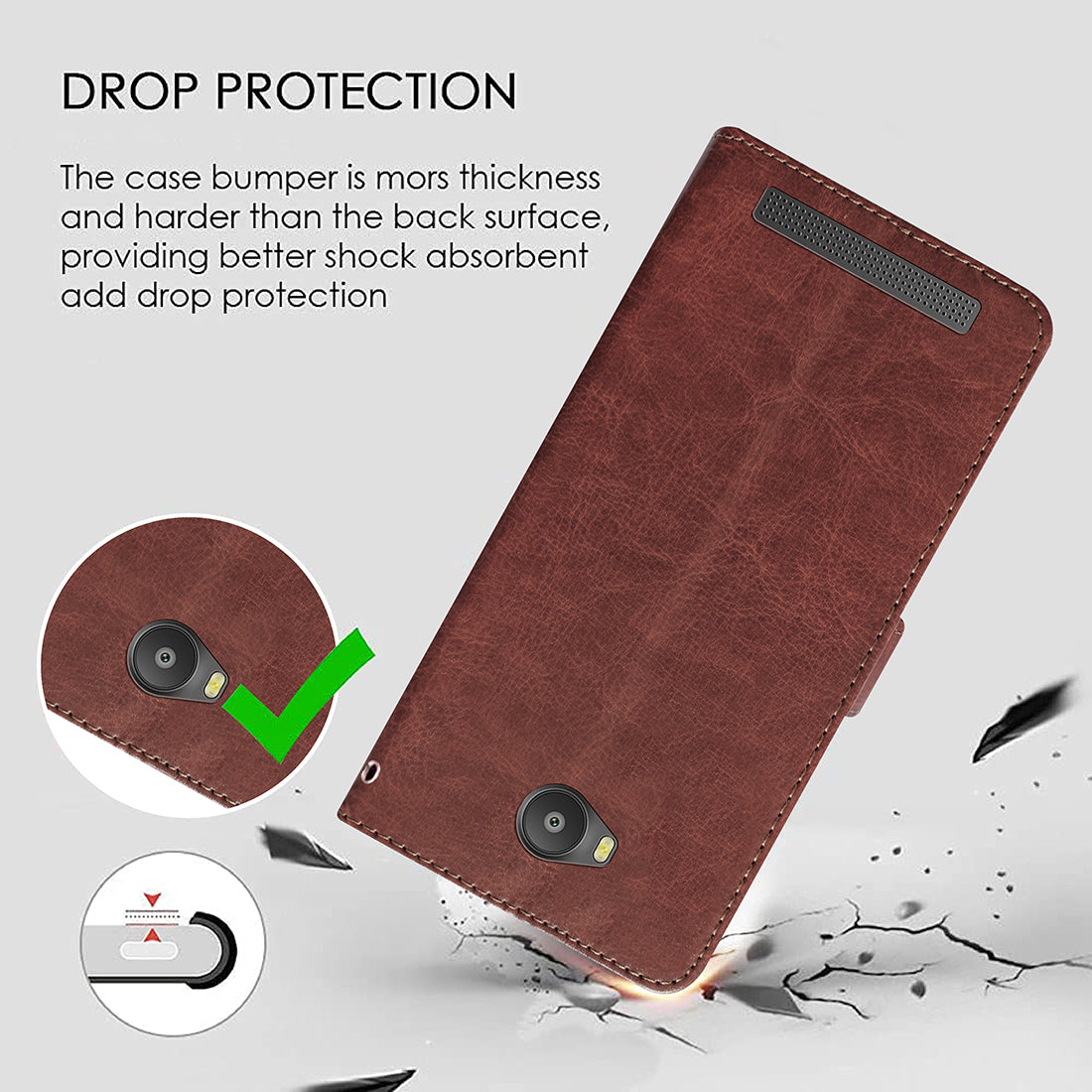 Premium Wallet Flip Cover for Lava A79