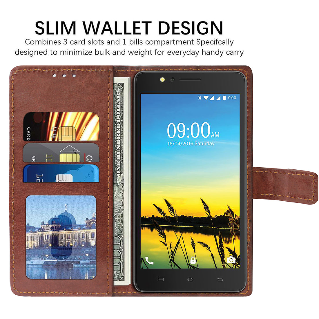 Premium Wallet Flip Cover for Lava A79