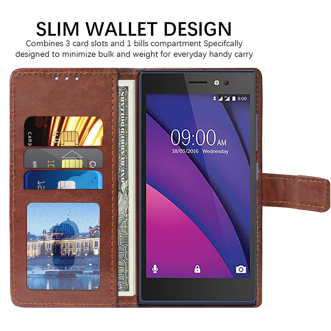Premium Wallet Flip Cover for Lava X38