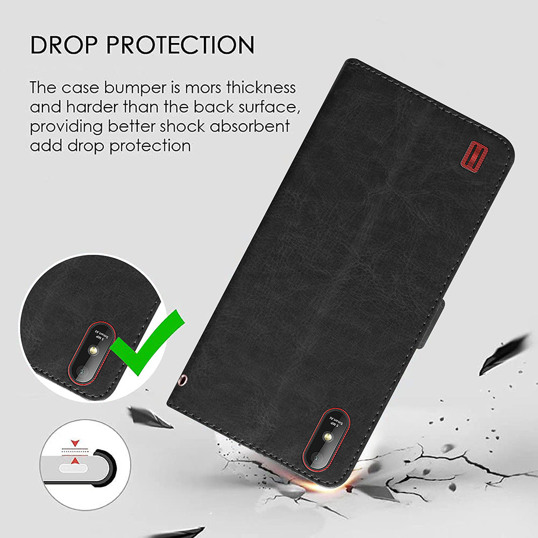 Premium Wallet Flip Cover for Lava Z1