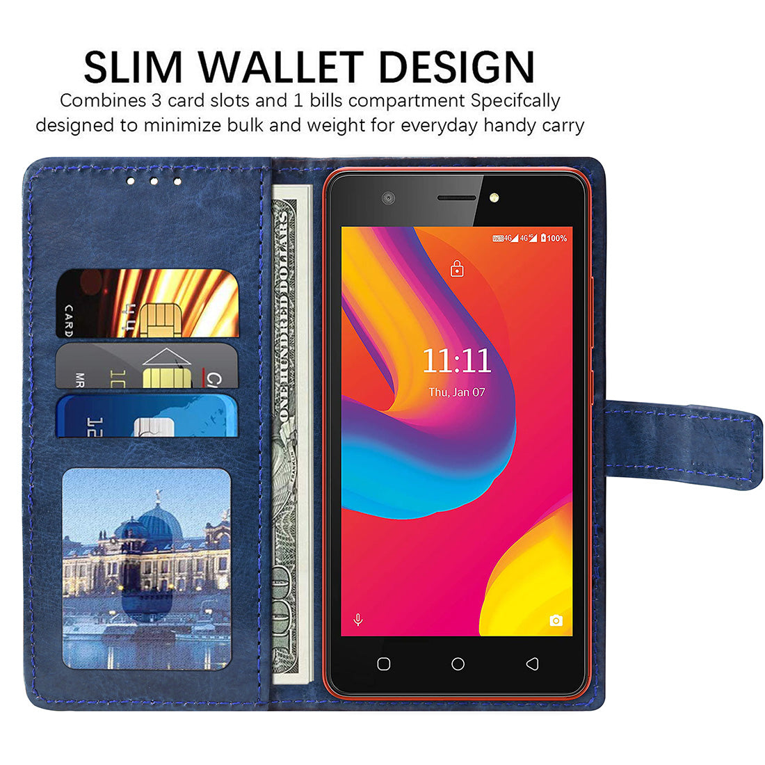 Premium Wallet Flip Cover for Lava Z1