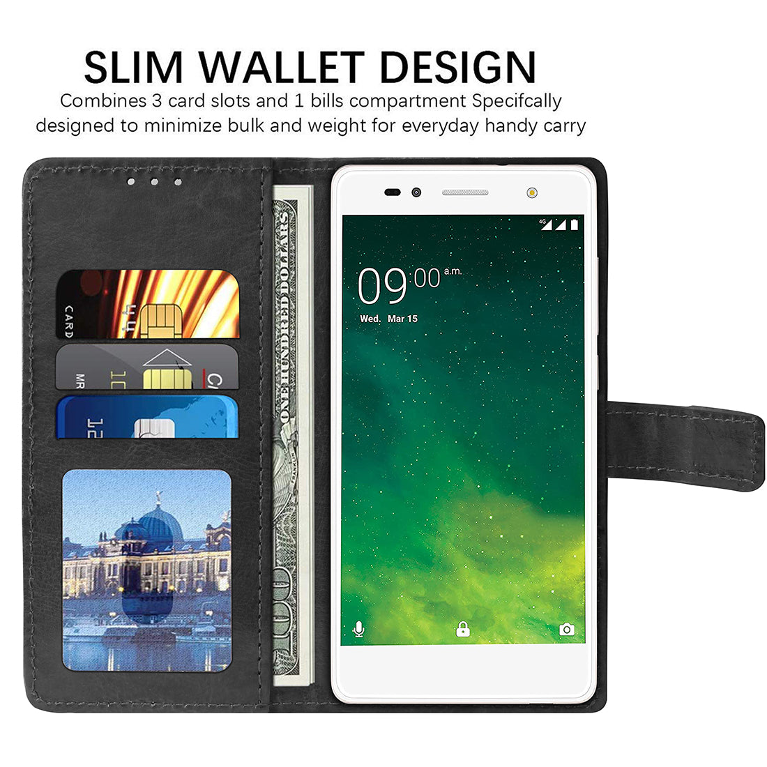 Premium Wallet Flip Cover for Lava Z10