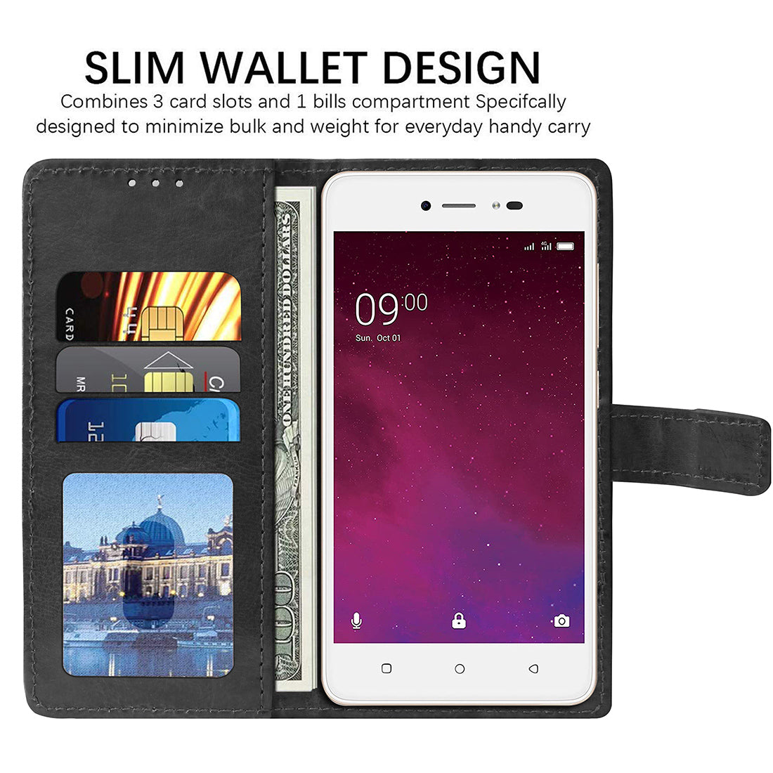 Premium Wallet Flip Cover for Lava Z60