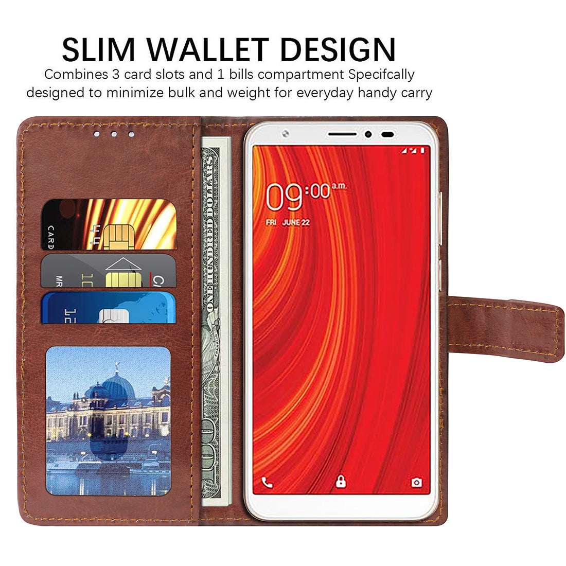 Premium Wallet Flip Cover for Lava Z61
