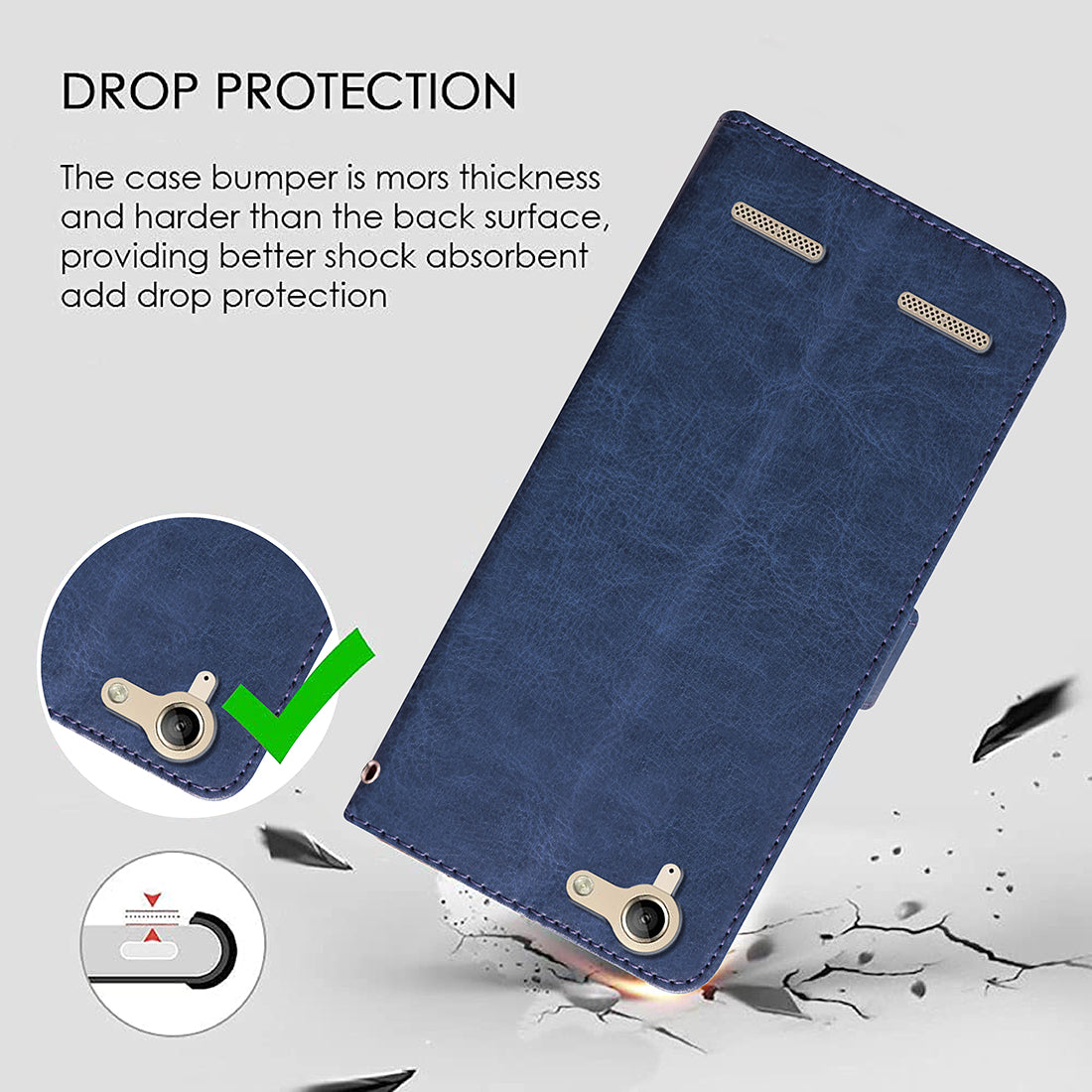 Premium Wallet Flip Cover for Lenovo Vibe K5
