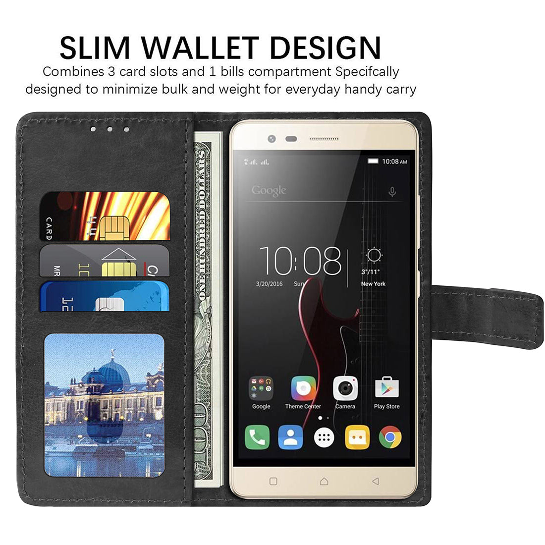 Premium Wallet Flip Cover for Lenovo Vibe K5 Note