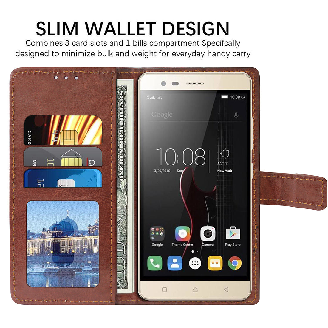 Premium Wallet Flip Cover for Lenovo Vibe K5 Note