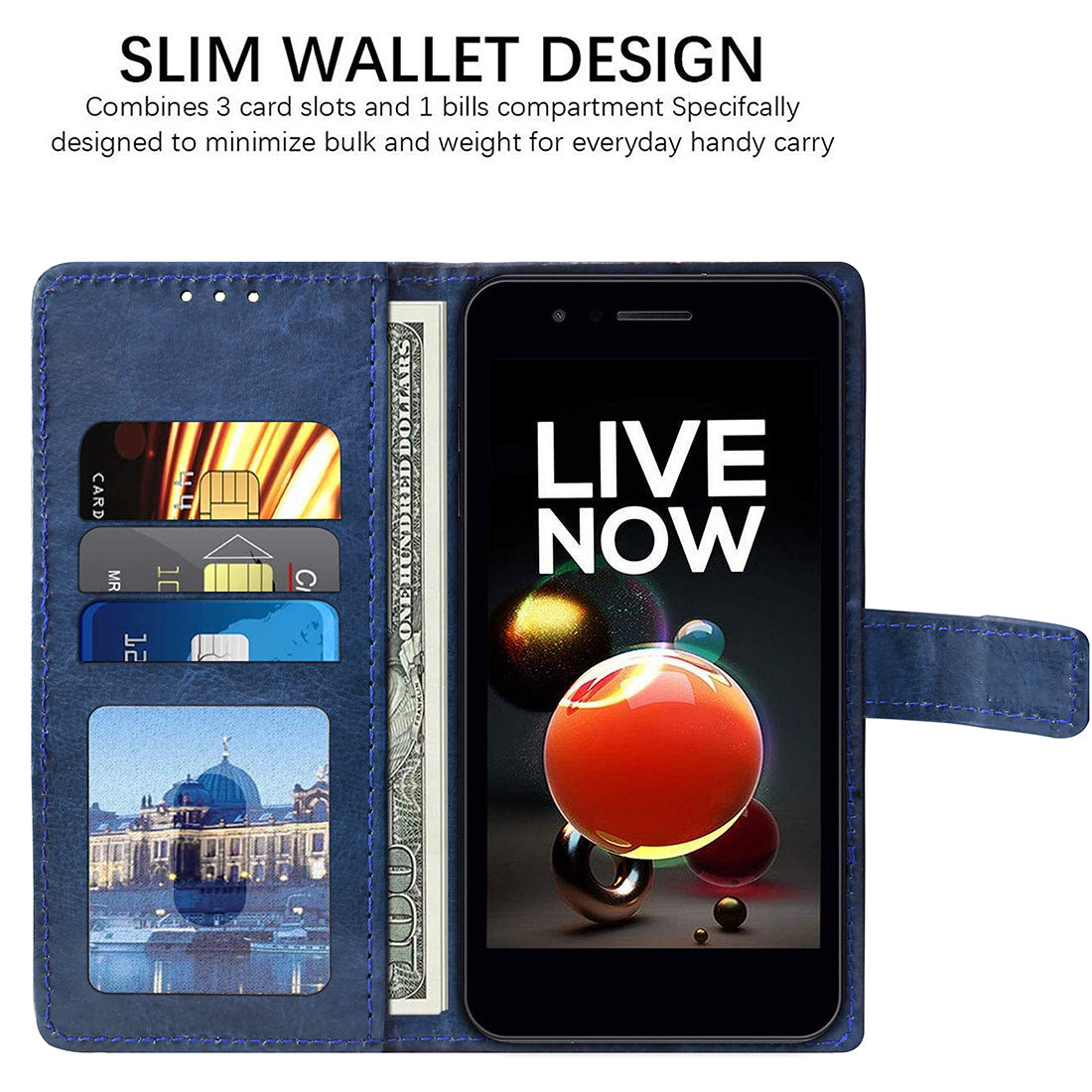 Premium Wallet Flip Cover for LG K9