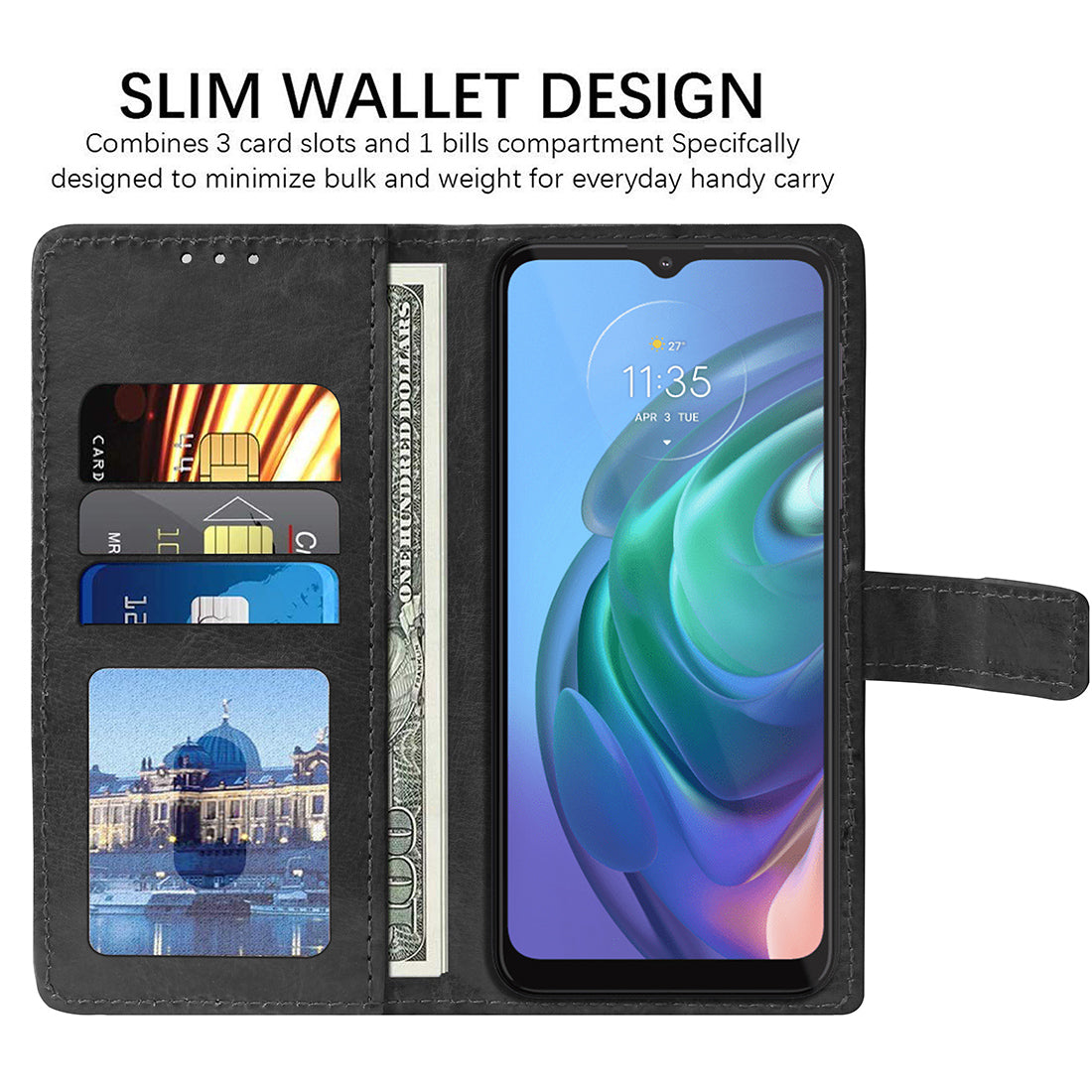 Premium Wallet Flip Cover for Motorola Moto G30 / Moto G10 Power