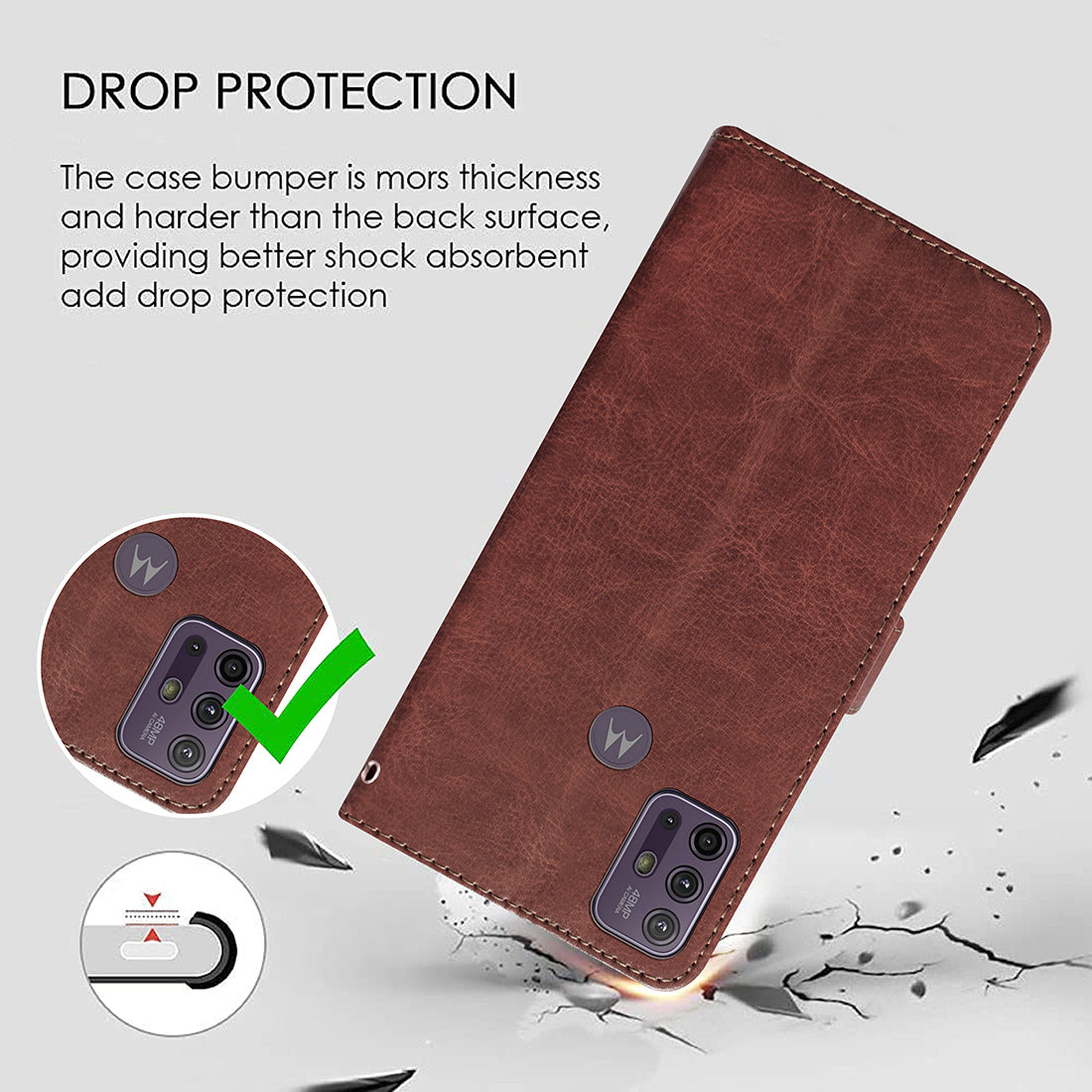 Premium Wallet Flip Cover for Motorola Moto G30 / Moto G10 Power