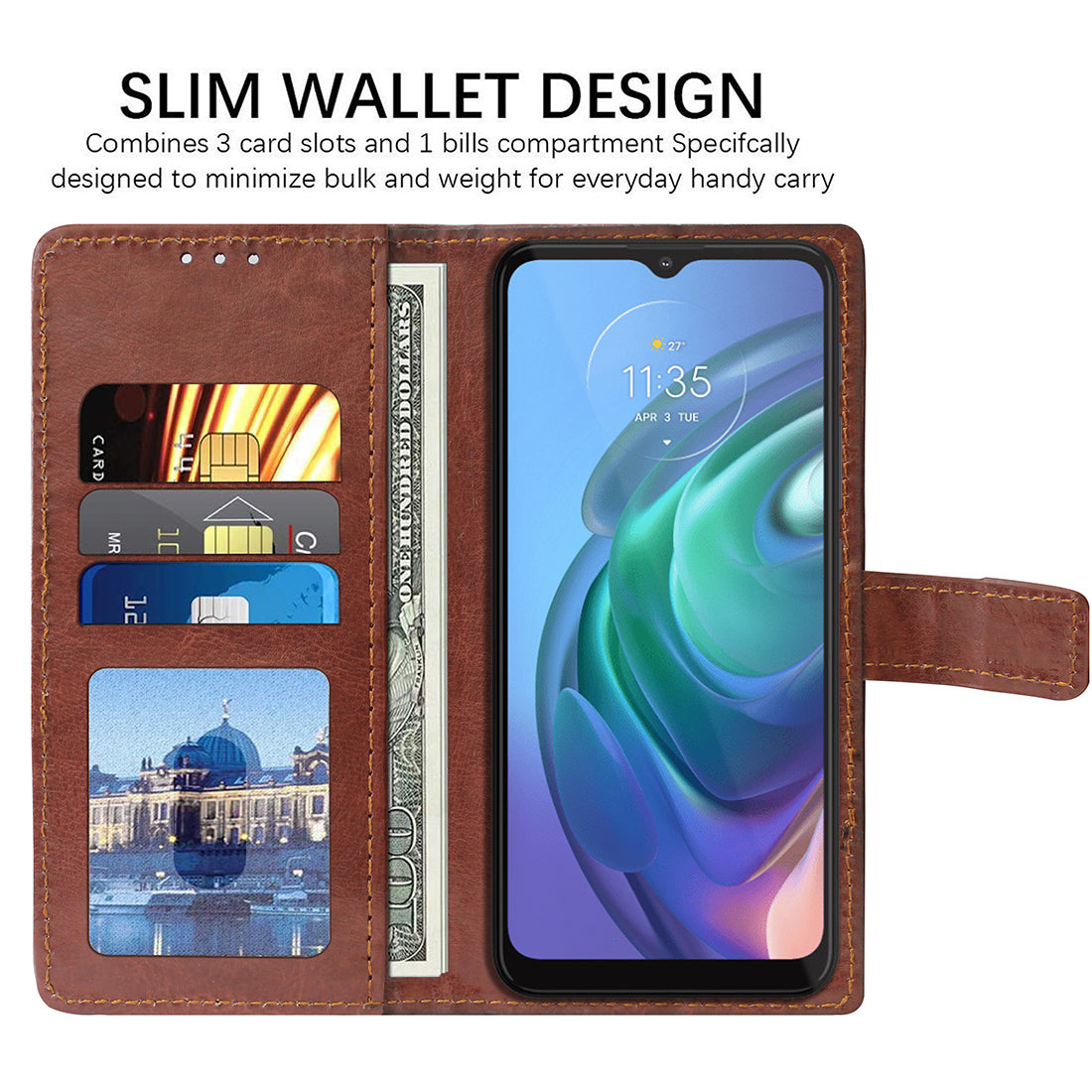 Premium Wallet Flip Cover for Motorola Moto G30 / Moto G10 Power