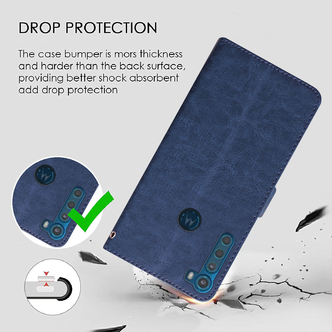 Premium Wallet Flip Cover for Motorola One Fusion Plus