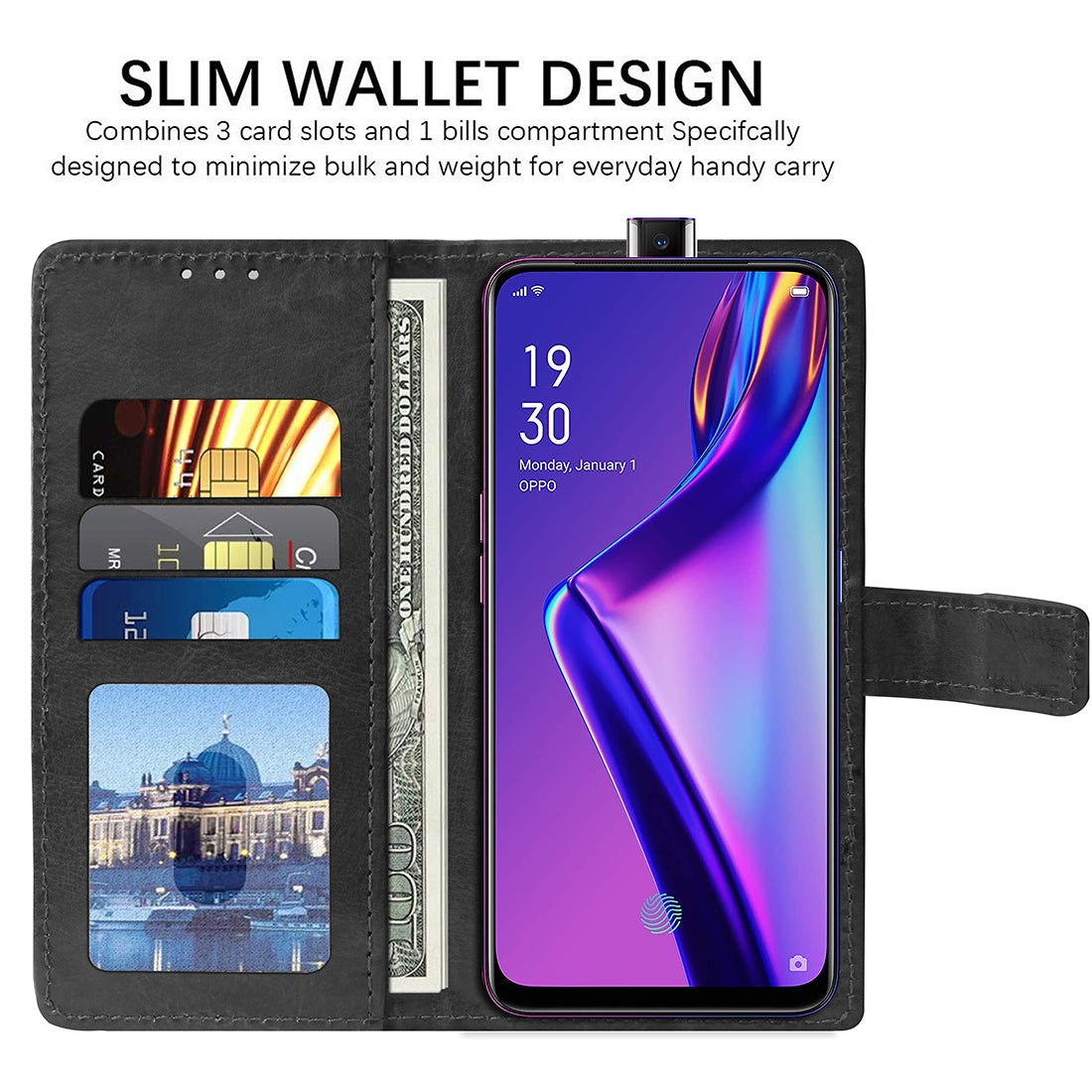 Premium Wallet Flip Cover for Oppo K3