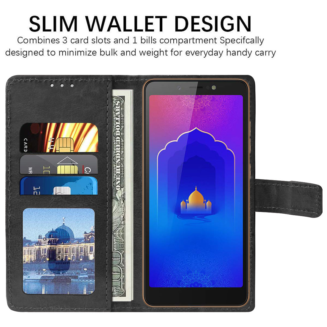 Premium Wallet Flip Cover for Tecno Camon i Ace 2